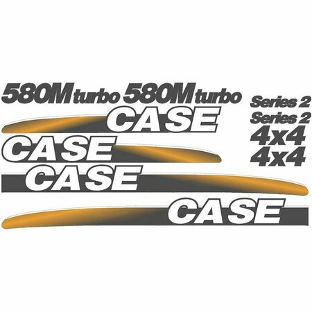 AFTERMARKET Decal Set Fits Case 580M Turbo Backhoe Loader Series 2, 4 x 4 DECALSET580MTURBO
